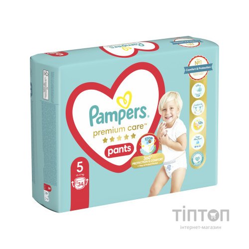 Підгузки Pampers Premium Care Pants Junior Розмір 5 (12-17 кг) 34 шт (8001090759870)