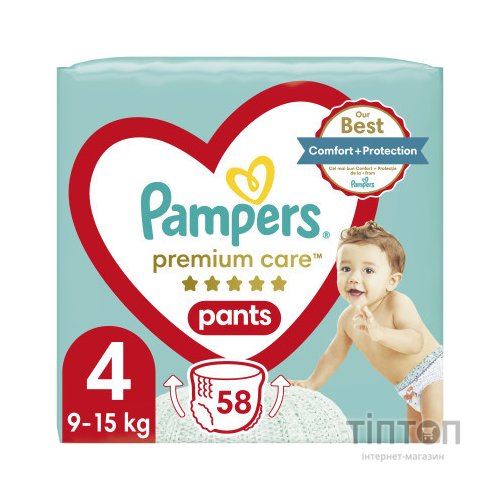 Підгузки Pampers Premium Care Pants Maxi Розмір 4 58 шт (8001090759993)