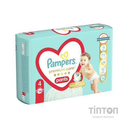 Підгузки Pampers Premium Care Pants Maxi Розмір 4 (9-15 кг) 38 шт (8001090759832)