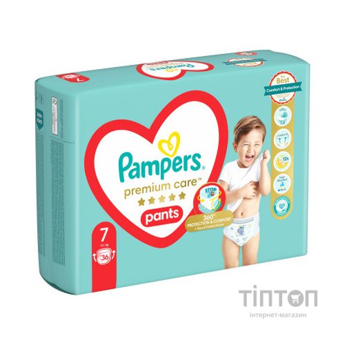 Підгузки Pampers Premium Care Pants Трусики Розмір 7 (17+ кг) 36 шт. (8700216339001)