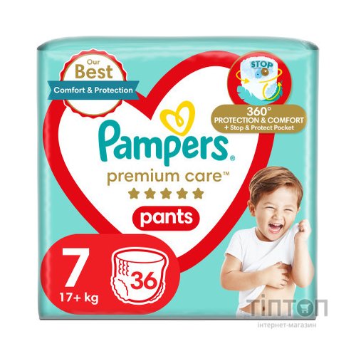 Підгузки Pampers Premium Care Pants Трусики Розмір 7 (17+ кг) 36 шт. (8700216339001)