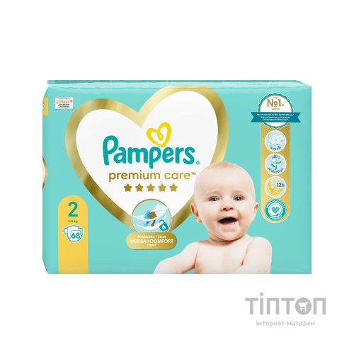 Підгузки Pampers Premium Care Розмір 2 (4-8 кг) 68 шт (8001841104874)