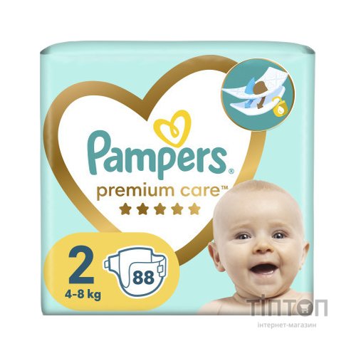 Підгузки Pampers Premium Care Розмір 2 (4-8 кг) 88 шт (8006540857717)