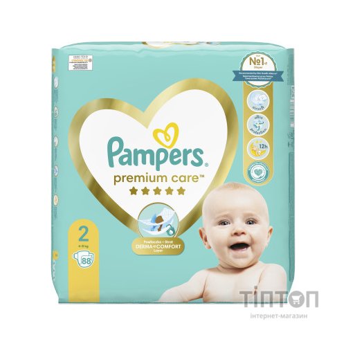 Підгузки Pampers Premium Care Розмір 2 (4-8 кг) 88 шт (8006540857717)