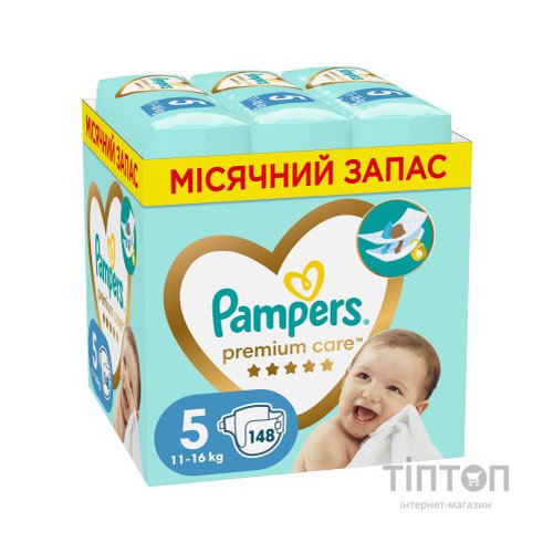 Підгузки Pampers Premium Care Розмір 5 (11-16 кг) 148 шт (8006540855973)