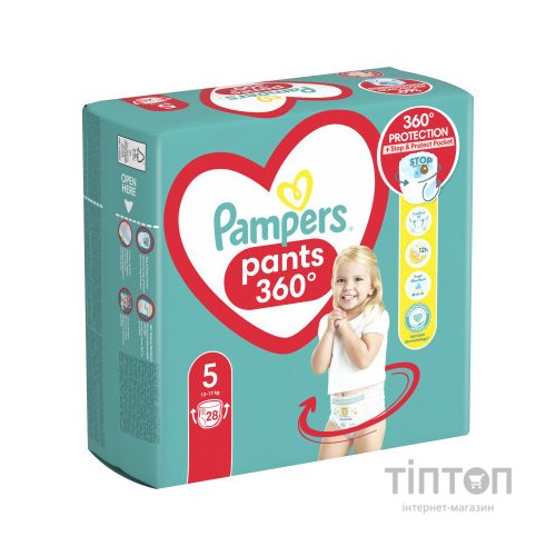 Підгузки Pampers трусики Pants Junior Розмір 5 (12-17 кг) 28 шт (8006540069714)