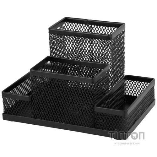 Підставка для дрібниць Axent 155x103x100мм, wire mesh, black (2117-01-A)