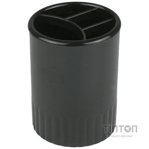 Підставка для ручок Delta by Axent Stationery glass-stand, 4 compartments, black (D4009-01)