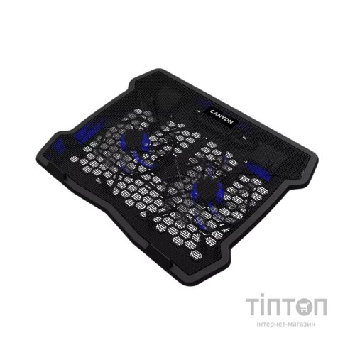 Підставка до ноутбука Canyon NS03, 10-15.6 laptop, dual-fan with 2x2.0 USB hub (CNE-HNS03)