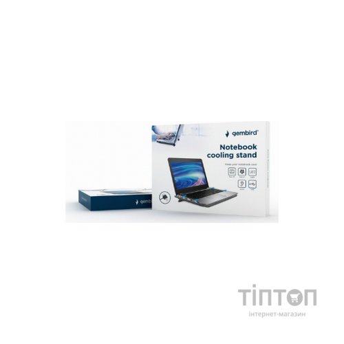Підставка до ноутбука Gembird до 15", 1x120 mm fan, black (NBS-1F15-04)
