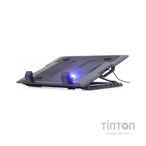 Підставка до ноутбука Gembird до 17", 1x150 mm fan, black (NBS-1F17T-01)