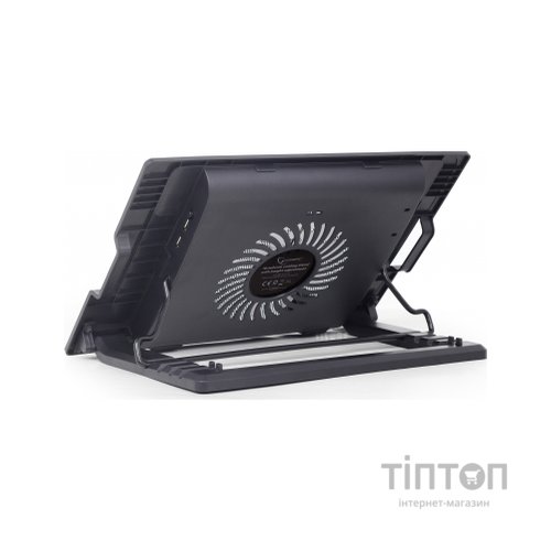 Підставка до ноутбука Gembird до 17", 1x150 mm fan, black (NBS-1F17T-01)