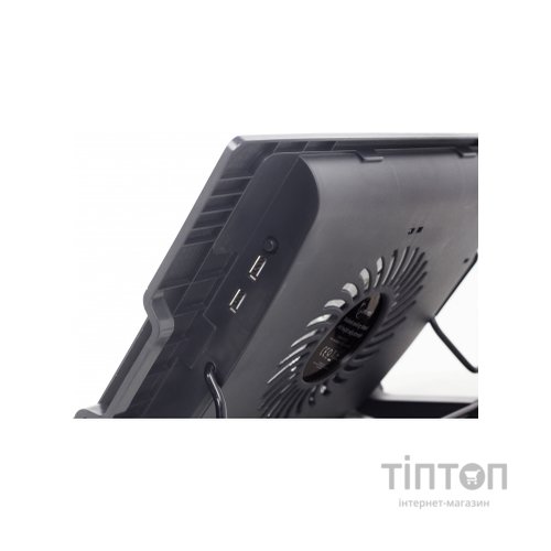 Підставка до ноутбука Gembird до 17", 1x150 mm fan, black (NBS-1F17T-01)