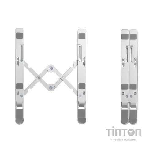Підставка до ноутбука HiSmart LPS03-3, алюміній (HS082826)