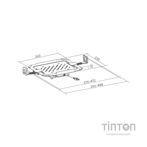 Підставка до ноутбука OfficePro для кронштейнів VESA 75x75,100x100 +RGB (LH474B)