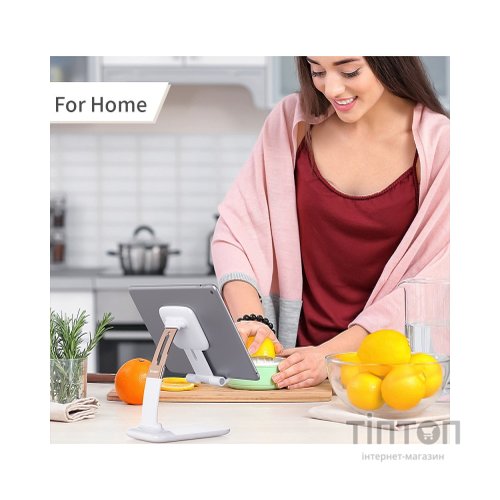 Підставка до планшета та телефона Knight Foldable Desk Mobile Phone Holder Stand (Alloy) White Essager (EZJZM-QS02)