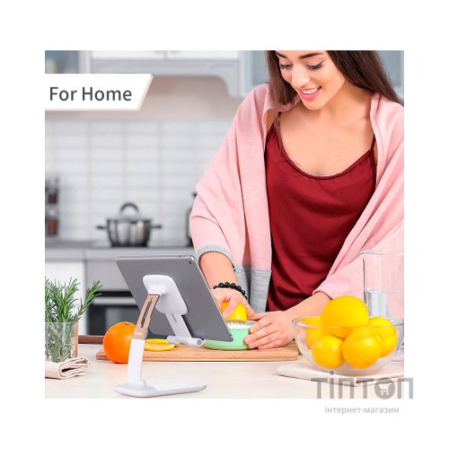 Підставка до планшета та телефона Knight Foldable Desk Mobile Phone Holder Stand (Plastic) White Essager (EZJZM-QSSJ02)