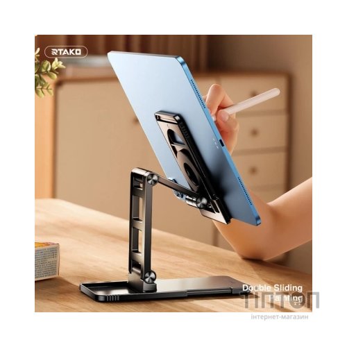 Підставка до планшета та телефона TC06 Double SIiding StabiIizing Bracket Black RTAKO (6975523009455)