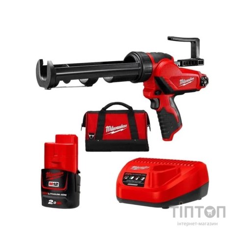 Пістолет для герметика Milwaukee M12 PCG/310C-201B, 2Ah (4933441655)