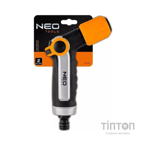 Пістолет для поливу Neo Tools CLICK, пістолетний, 2 функції, 0.242кг (15-707)