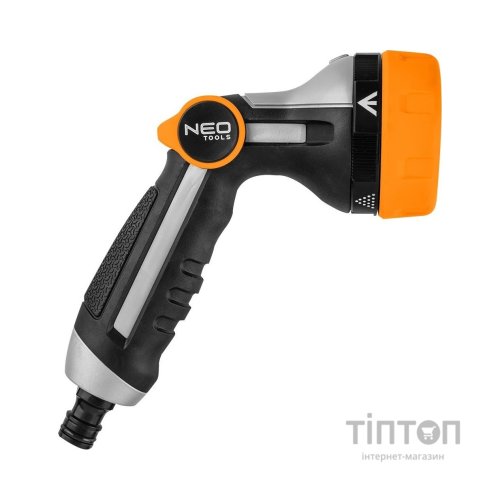 Пістолет для поливу Neo Tools пістолетний, , регулювання напору води, 5 функцій, металева сітка, 0.246кг (15-708)