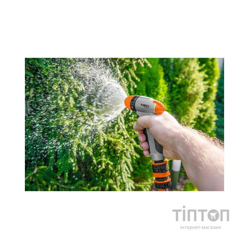 Пістолет для поливу Neo Tools ручний, пістолетний, 3 функції, блокування (15-705)