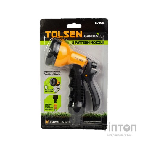 Пістолет для поливу Tolsen 8-позиційний ABS пластик (57100)