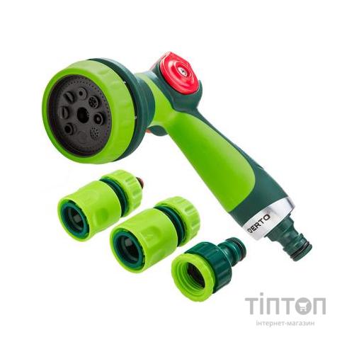 Пістолет для поливу Verto пістолетний з коннектором 1/2" та з'єднувачами (15G712)