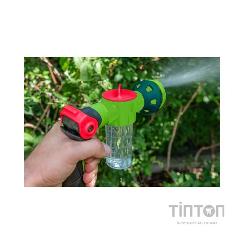 Пістолет для поливу Verto ручний з контейнером, пінорозпилювач, багатофункціональний (15G715)