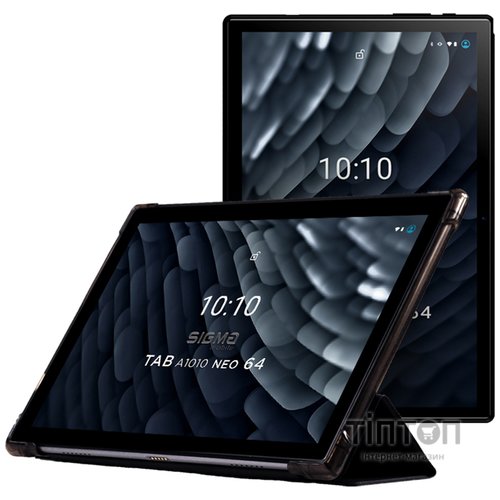 Планшетный ПК Sigma mobile Tab A1010 Neo 4/64GB 4G Dual Sim Black+чехол-книжка