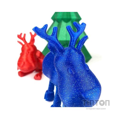 Пластик для 3D-принтера AzureFilm PLA Glitter 1,75mm 1kg BLUE (FP171-5015G)