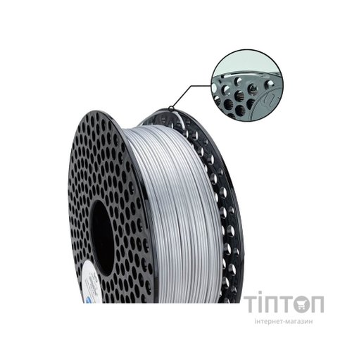 Пластик для 3D-принтера AzureFilm PLA SILK 1,75mm 1kg Silver (FL171-9007)