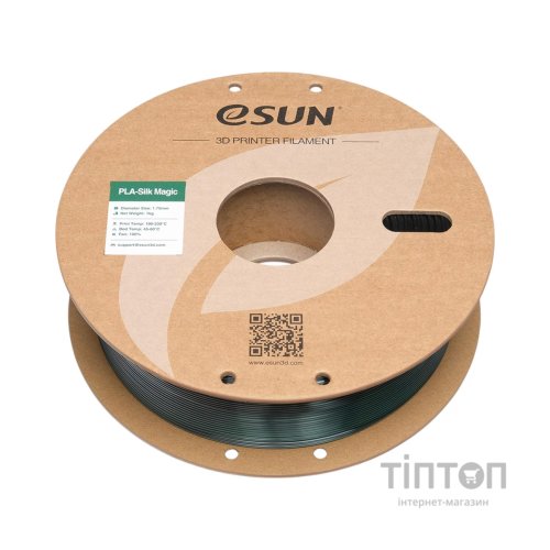 Пластик для 3D-принтера eSUN ePLA-Silk Magic 1кг, 1.75мм, Black Green (EPLA-SILKMAGIC-P175BG1)