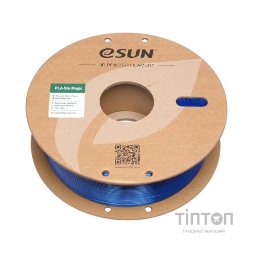 Пластик для 3D-принтера eSUN ePLA-Silk Magic 1кг, 1.75мм, Blue Silver (EPLA-SILKMAGIC-P175US1)