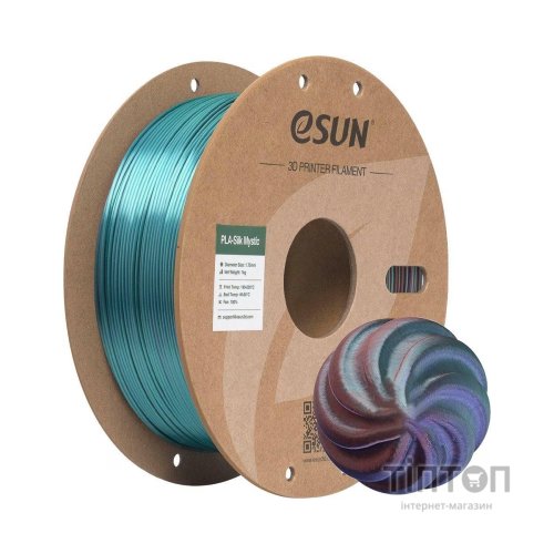Пластик для 3D-принтера eSUN ePLA-Silk Mystic 1.75мм 1kg CopperPurpleGreen (EPLA-SILKMYSTIC-P175CPG1)