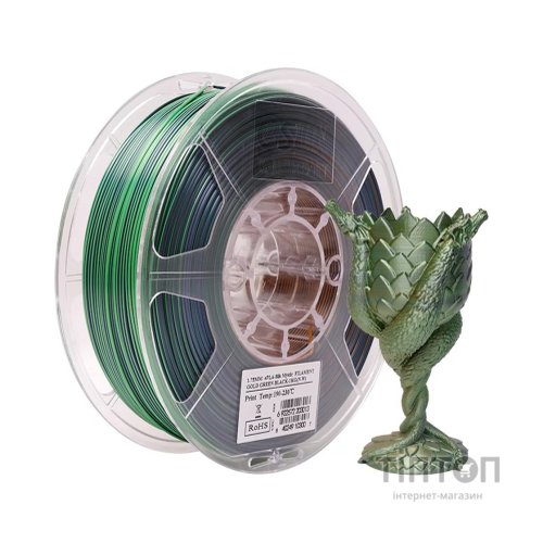 Пластик для 3D-принтера eSUN ePLA-Silk Mystic 1.75мм 1kg GoldGreenBlack (EPLA-SILKMYSTIC-P175JGB1)