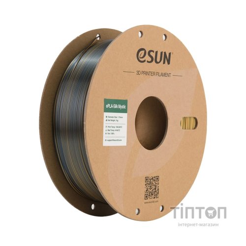Пластик для 3D-принтера eSUN ePLA-Silk Mystic 1кг, 1.75мм, gold-green-black (ePLA-SilkMystic-P175GGB1)
