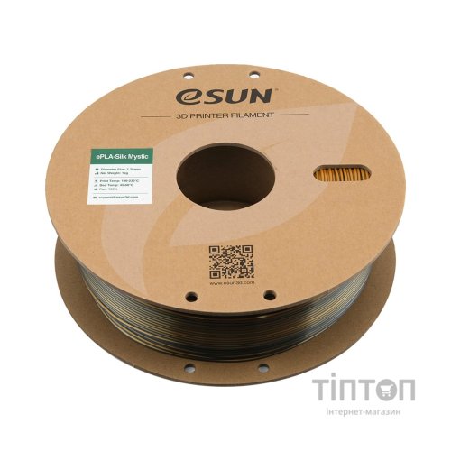 Пластик для 3D-принтера eSUN ePLA-Silk Mystic 1кг, 1.75мм, gold-green-black (ePLA-SilkMystic-P175GGB1)