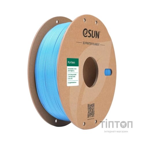 Пластик для 3D-принтера eSUN PLA BASIC 1,75mm 1kg LIGHT BLUE (PLA-BASIC175Q-U1P1)