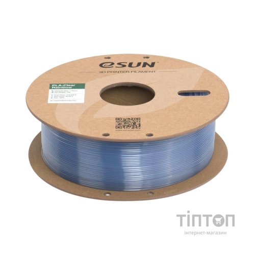Пластик для 3D-принтера eSUN PLA Clear Rainbow 1,75mm 1kg Blue-Crystal (PLA-CLRB175O-CB1P1)