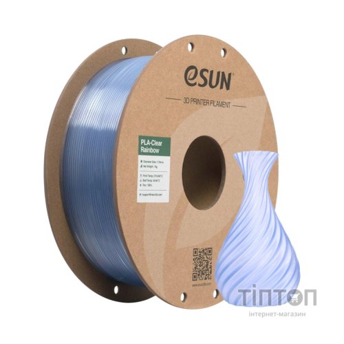 Пластик для 3D-принтера eSUN PLA Clear Rainbow 1,75mm 1kg Blue-Crystal (PLA-CLRB175O-CB1P1)