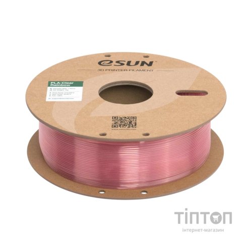 Пластик для 3D-принтера eSUN PLA Clear Rainbow 1,75mm 1kg PINK-Crystal (PLA-CLRB175O-CP1P1)