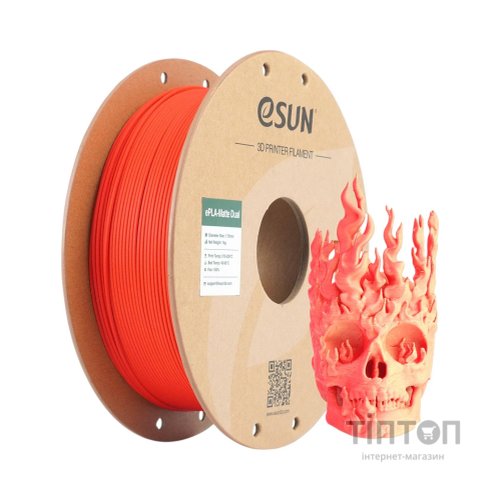 Пластик для 3D-принтера eSUN PLA matte dual 1,75mm 1kg RED YELLOW (PLA-MTD175B-RY1P1)