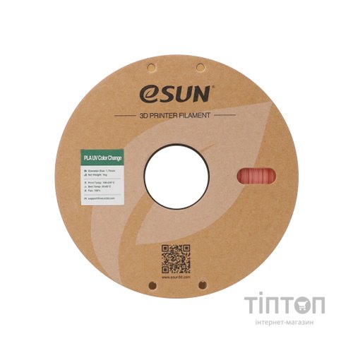 Пластик для 3D-принтера eSUN PLA UV 1,75mm 1kg Red (PLA-UV CC175UV-R1P1)