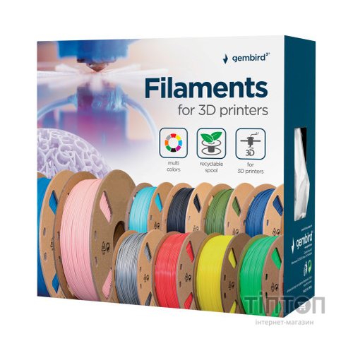 Пластик для 3D-принтера Gembird ABS, 1.75 мм, 1kg, transparent (3DP-ABS1.75-01-TR)