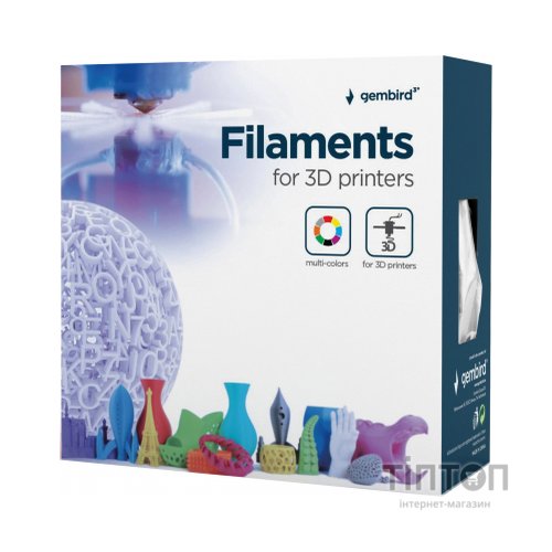 Пластик для 3D-принтера Gembird ABS, 1.75 мм, black, 1кг (3DP-ABS1.75-01-BK)