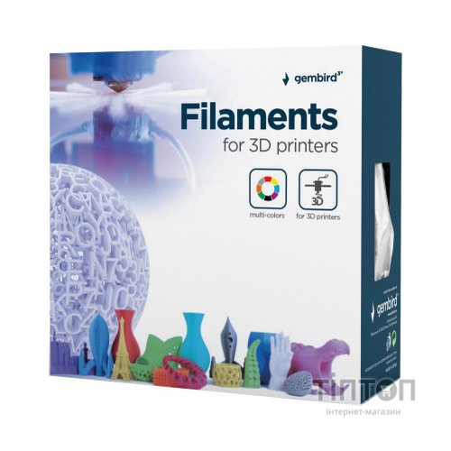 Пластик для 3D-принтера Gembird ABS, 1.75 мм, blue, 1 кг (3DP-ABS1.75-01-B)