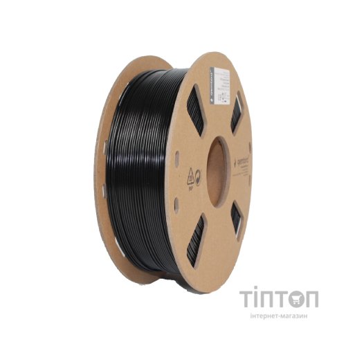 Пластик для 3D-принтера Gembird PETG, 1.75 мм, black, 1 кг (3DP-PETG1.75-01-BK)
