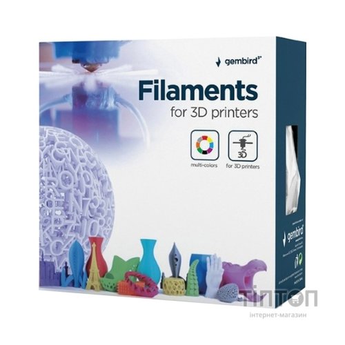 Пластик для 3D-принтера Gembird PETG, 1.75 мм, black, 1 кг (3DP-PETG1.75-01-BK)