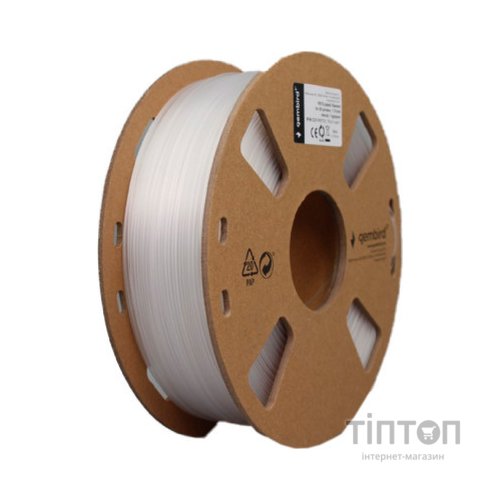 Пластик для 3D-принтера Gembird PETG, 1.75 мм, natural, 1 кг (3DP-PETG1.75-01-NAT)
